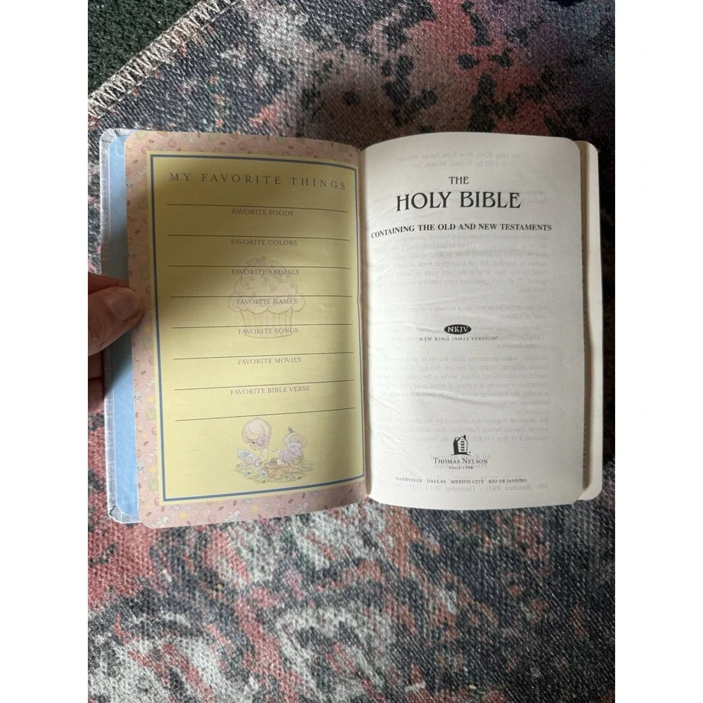 Vintage Precious Moments Small Hands Bible [NKJ, Hardcover] - 1982